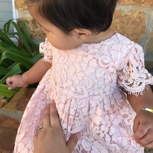 Pink Lace Baby girl Dress